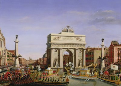 拿破仑一世（1769-1821）进入威尼斯，1807年 作者 朱塞佩·博尔萨托